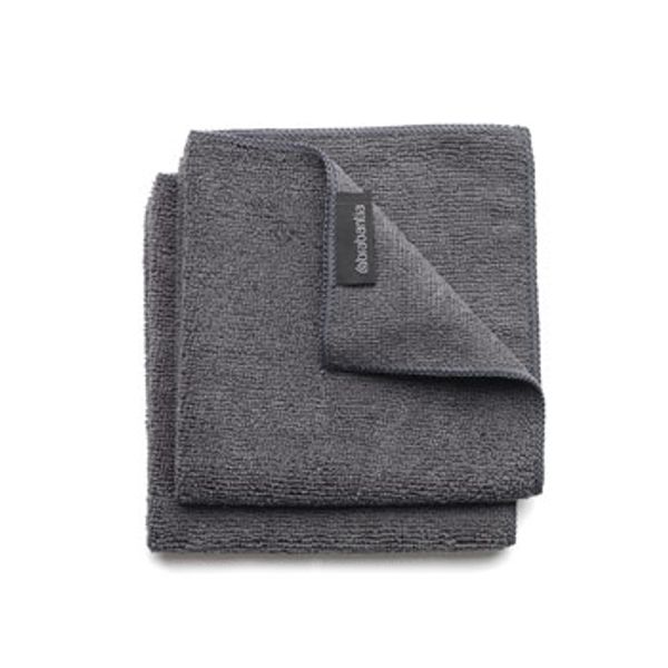 Chiffons de nettoyage en microfibre gris foncé